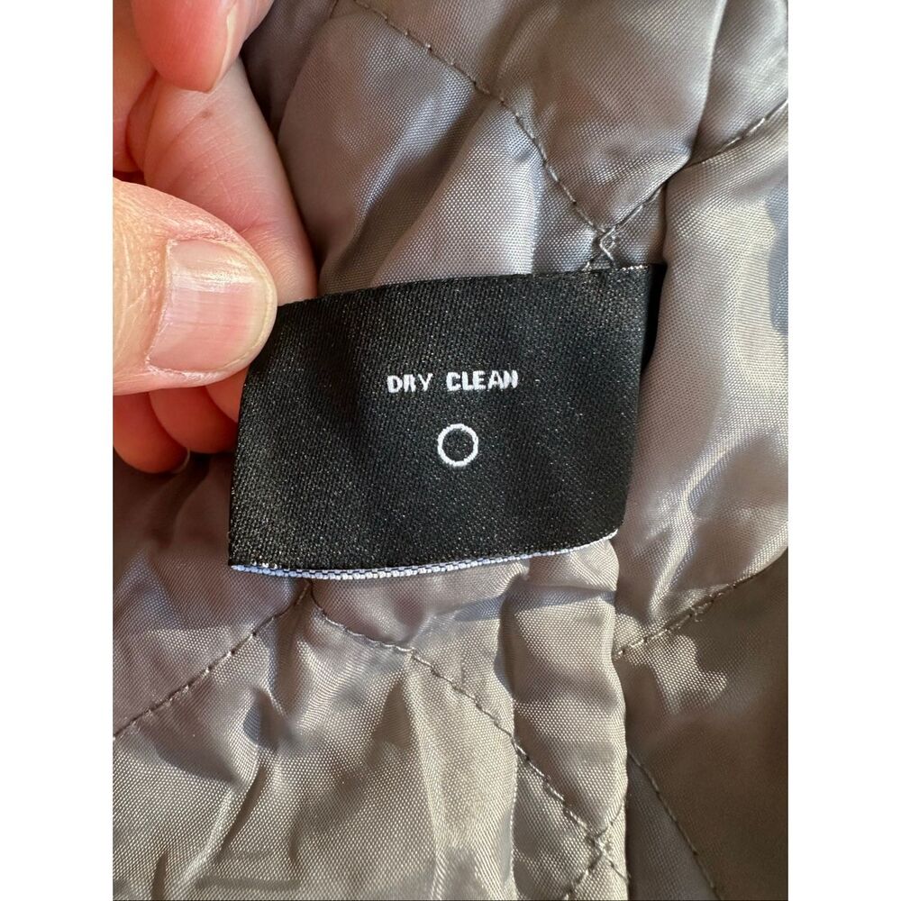 New York & Company Small Wool Blend Color Block Hooded Coat Gray Winter Jacket C - Picture 12 of 14